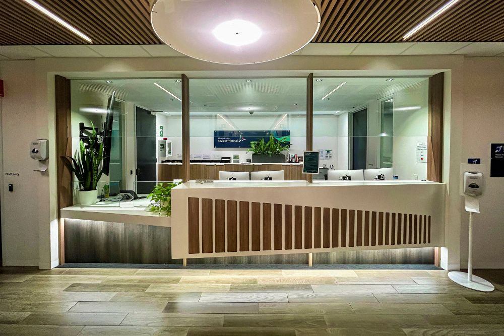 Front counter at on level 4 of Melbourne registry