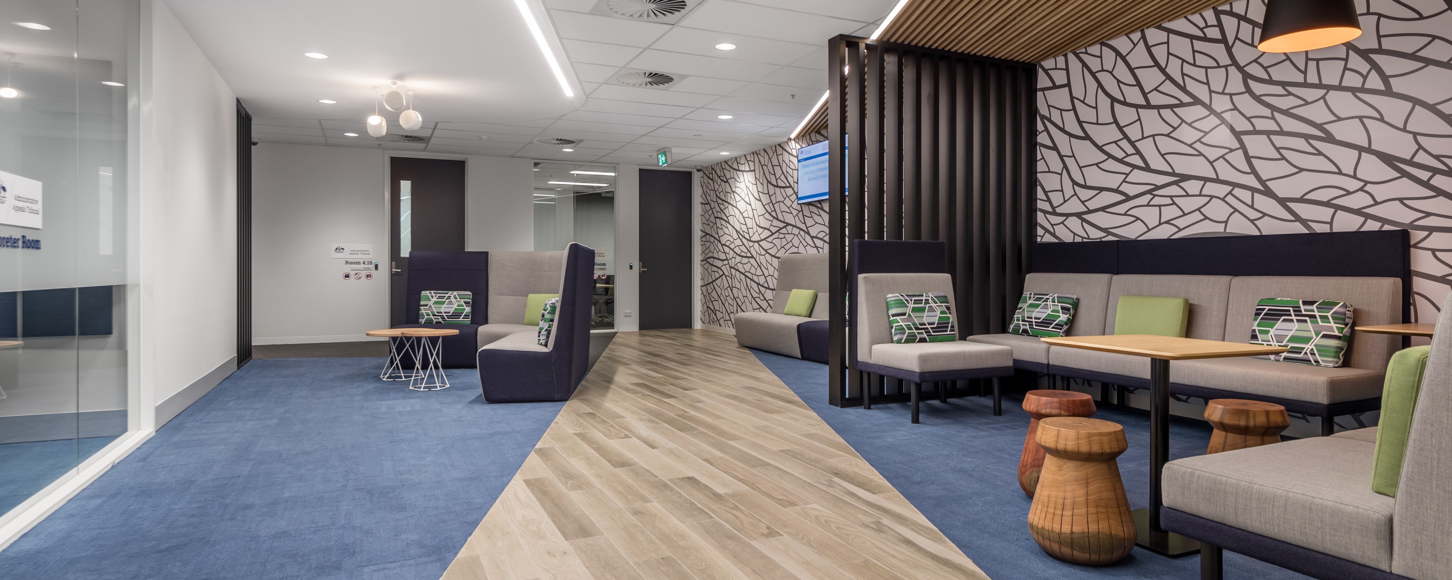 Public seating area at Melbourne registry.